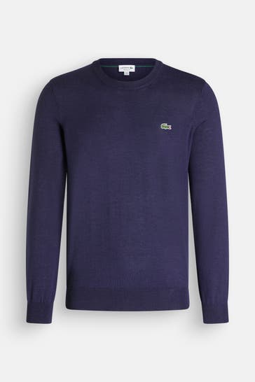 LACOSTE wollmix-Pullover nachtblau