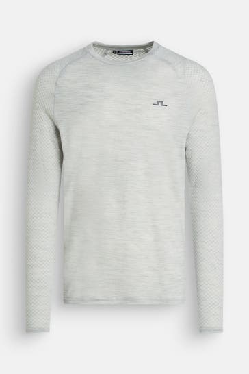 J.LINDEBERG SPORTSWEAR Longsleeve 'Brent' hellgrau