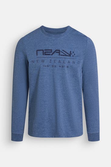 NEW ZEALAND AUCKLAND Longsleeve azurblau