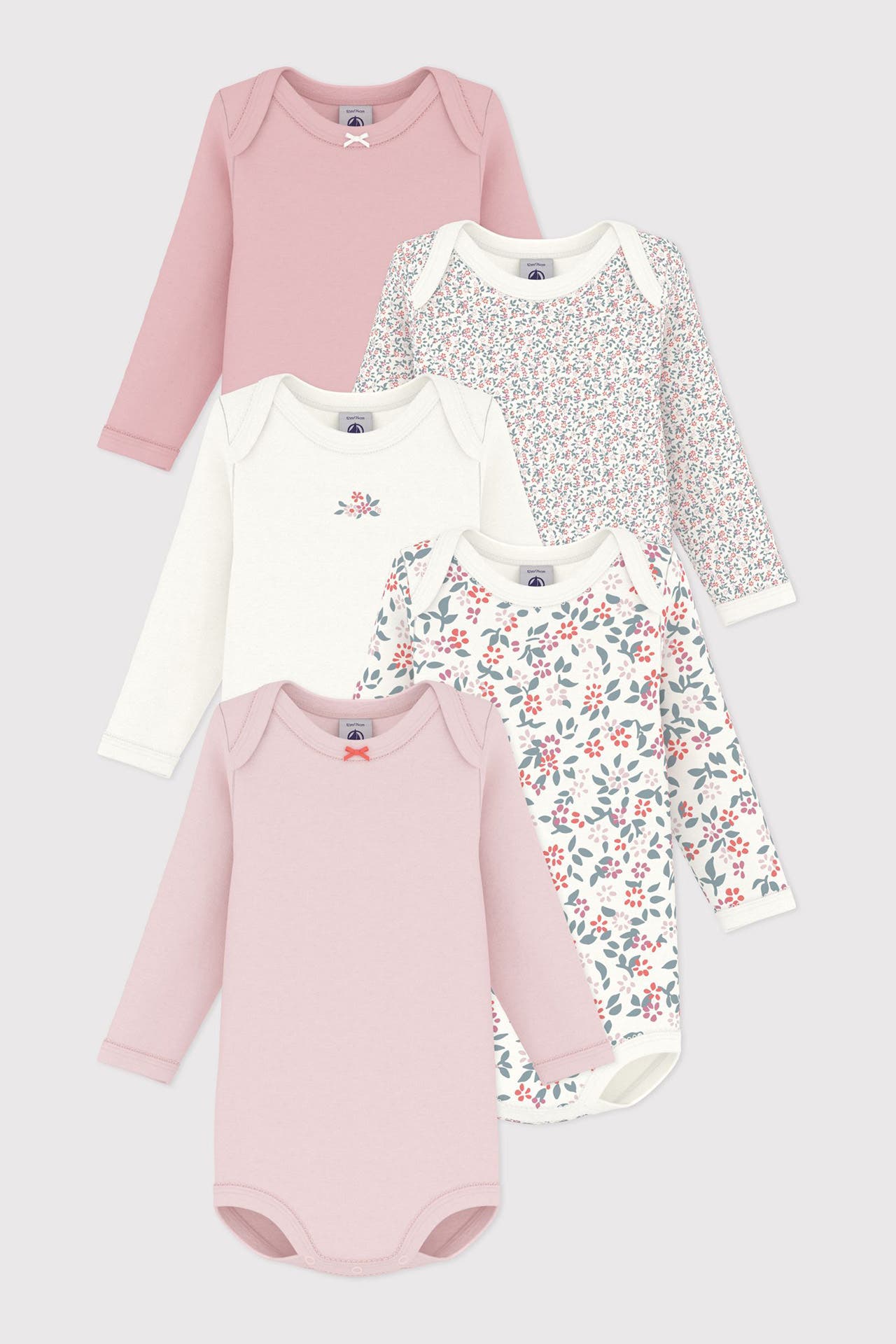 PETIT BATEAU 5er-Pack Bodies gemustert, Bild 1