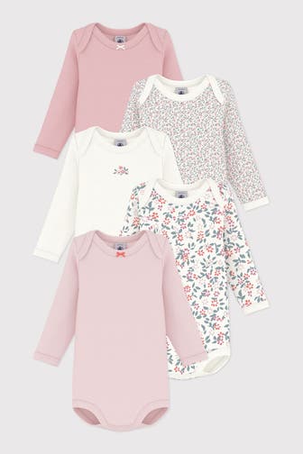 PETIT BATEAU 5er-Pack Bodies gemustert