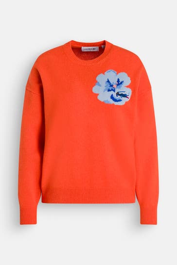 LACOSTE Wollpullover dunkelorange
