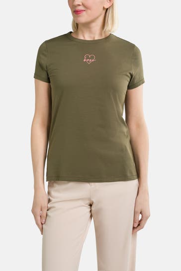 BOSS ORANGE T-Shirt 'Elogo'oliv