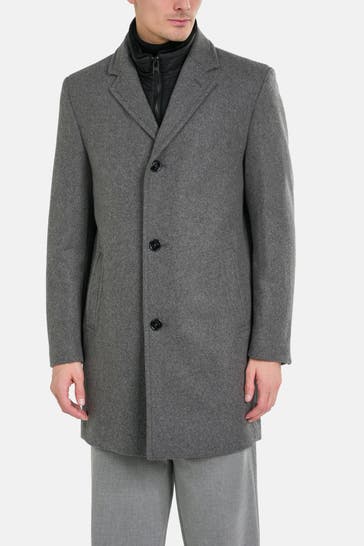 HECHTER Paris Wollmixmantel grau