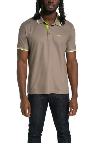 BOSS GREEN Polo-Shirt 'Paddy' grüngrau