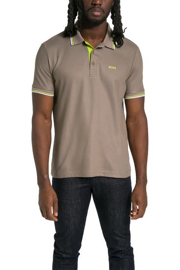 BOSS GREEN - Polo-Shirt 'Paddy' grüngrau
