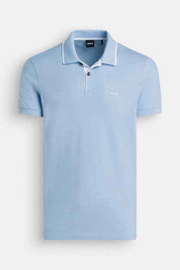 BOSS - Polo-Shirt 'Firenze' eisblau