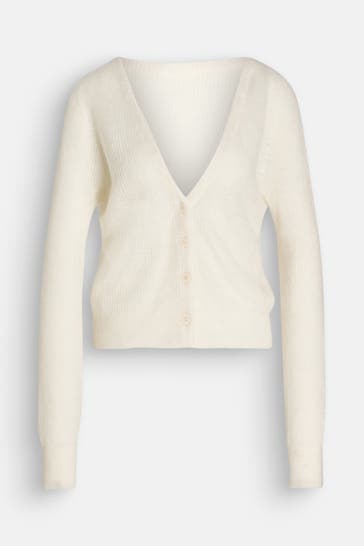DRYKORN Wollmix-Strickjacke 'Gertija' weiß