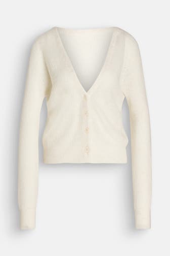 DRYKORN Wollmix-Strickjacke 'Gertija' weiß