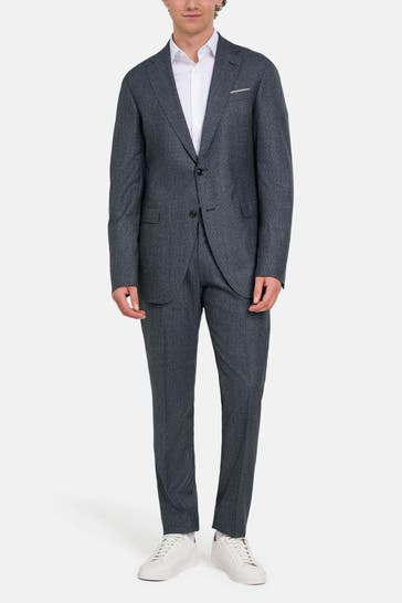 JOOP! Wollanzug 'Haspar-Bloom' graublau kariert