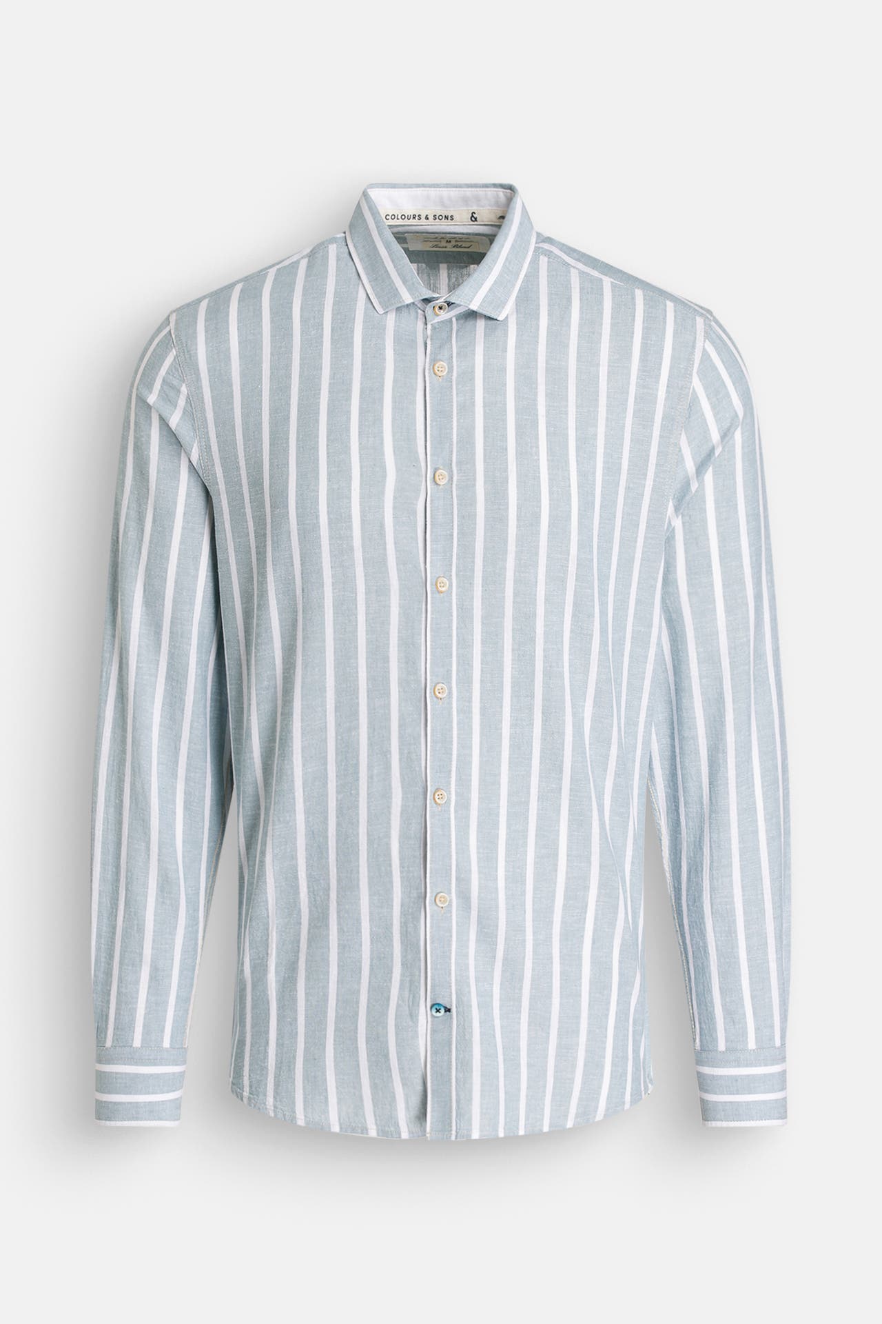 COLOURS & SONS Leinenmix-Hemd gestreift, Bild 1