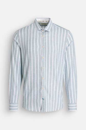 COLOURS & SONS Leinenmix-Hemd gestreift