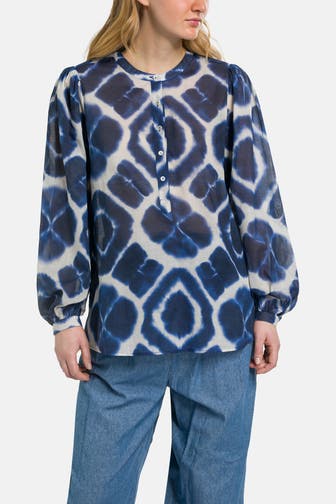 0039 ITALY Blusentop 'Anni' dunkelblau