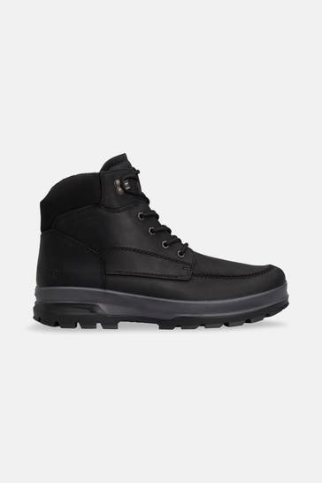 ECCO Leder-Boots 'Rugged Track' schwarz