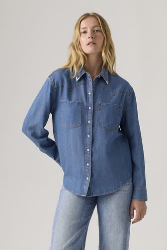 LEVI'S® Jeansbluse 'Teodora' blau