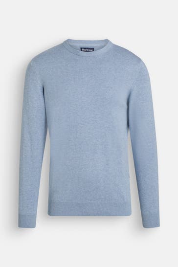 BARBOUR Strickpullover 'Pima' taubenblau