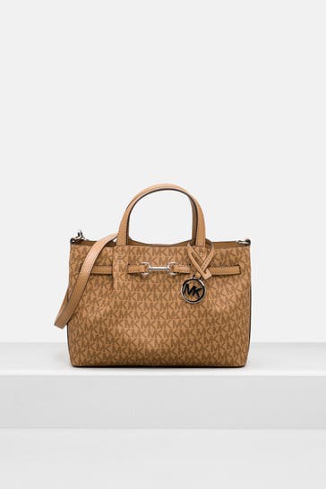 MICHAEL MICHAEL KORS Handtasche 'Carson' hellbraun gemustert