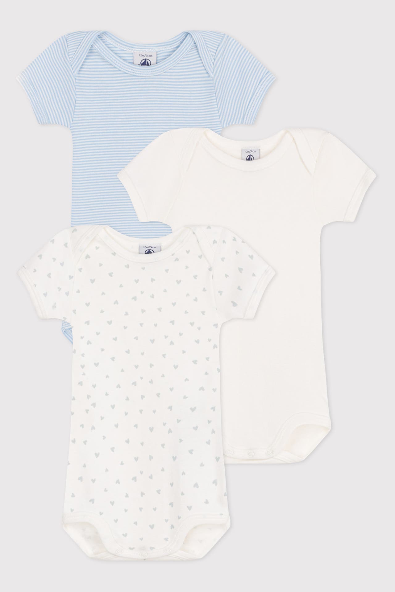 PETIT BATEAU 3er-Pack Bodies mehrfarbig, Bild 1