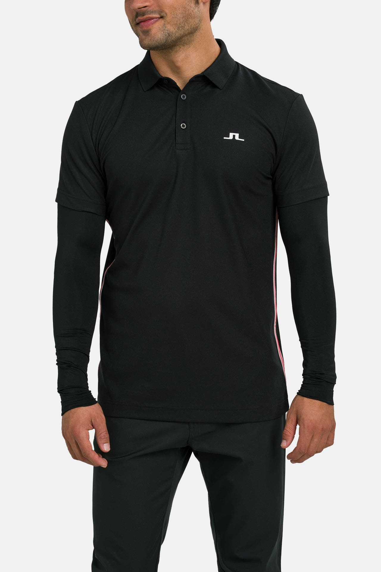 J.LINDEBERG SPORTSWEAR Langarm-Polo 'Liam' schwarz, Bild 1