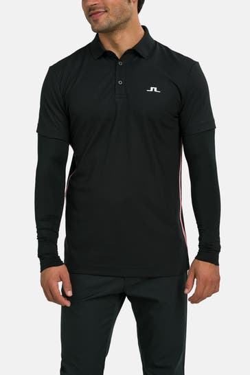 J.LINDEBERG SPORTSWEAR Langarm-Polo 'Liam' schwarz
