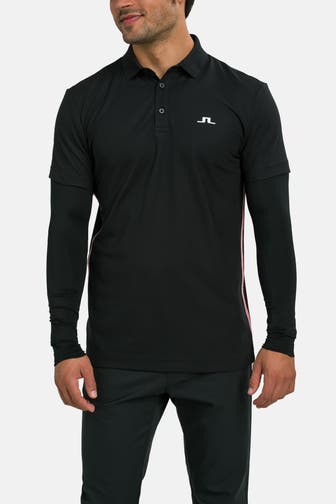 J.LINDEBERG SPORTSWEAR Langarm-Polo 'Liam' schwarz