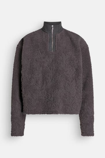 ROUGH. Teddyfleece-Troyer dunkelgrau