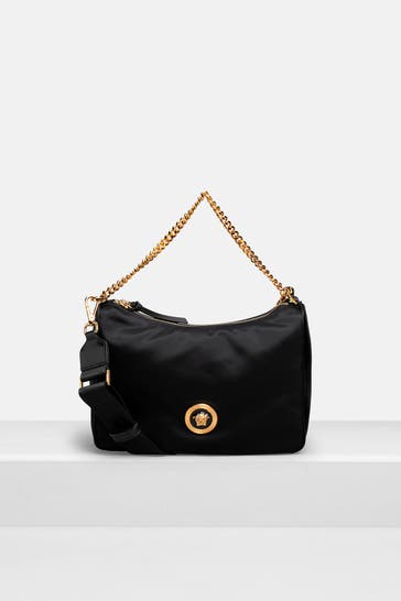 VERSACE Schultertasche schwarz