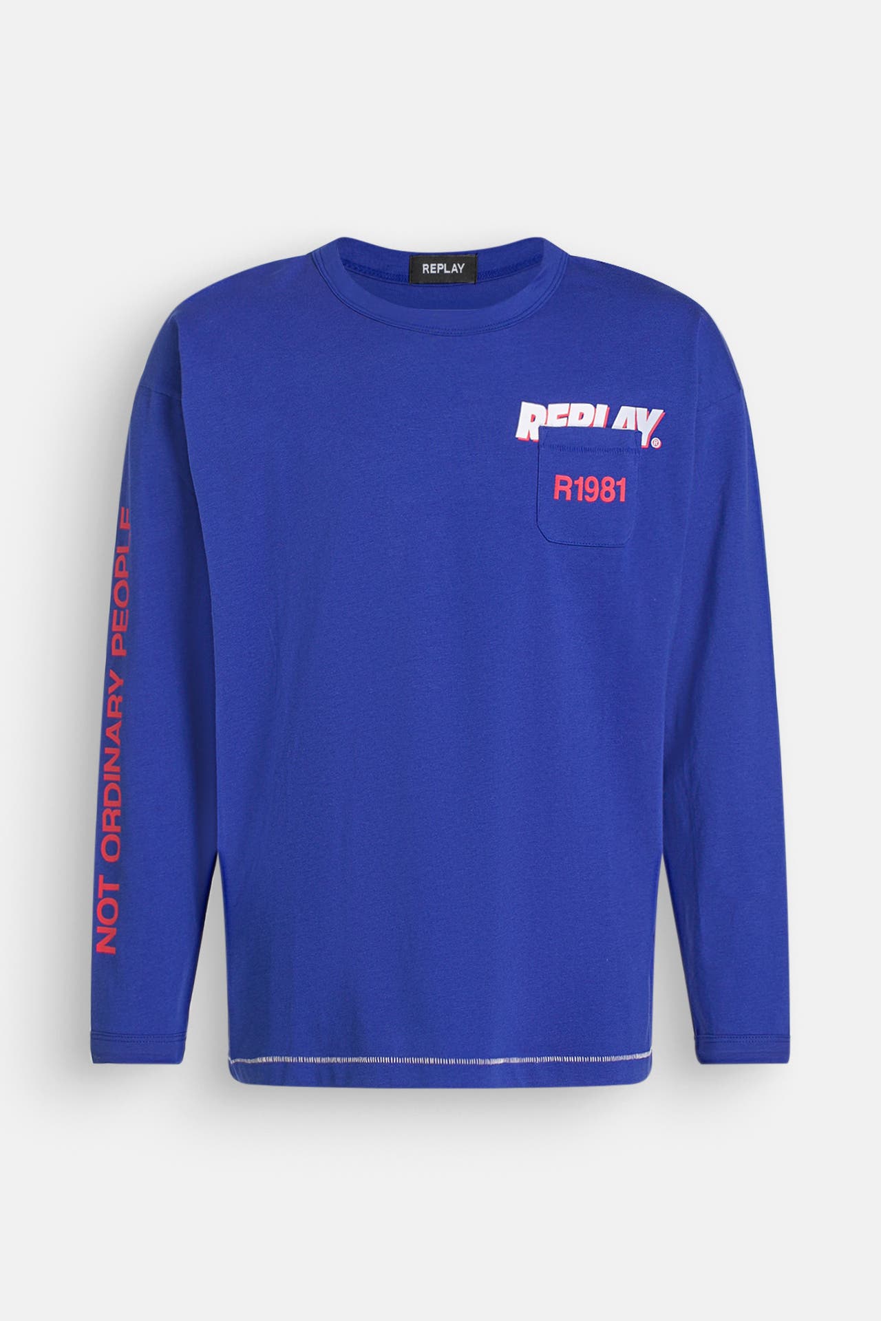REPLAY Longsleeve azurblau, Bild 1