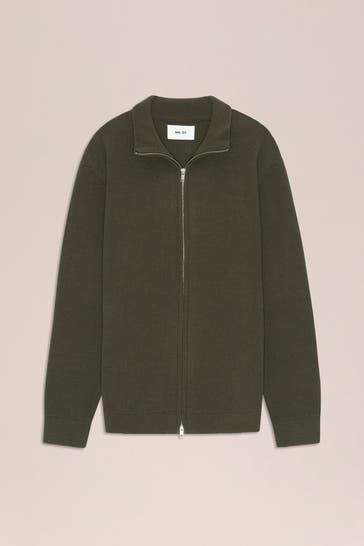 NN07 Strickjacke dunkelgrün