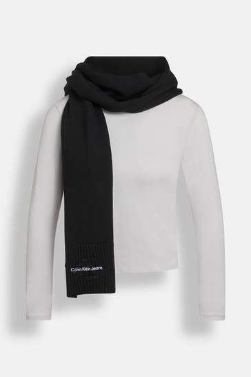 CALVIN KLEIN Set: Schal und Beanie schwarz