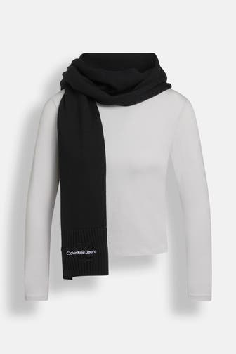 CALVIN KLEIN Set: Schal und Beanie schwarz