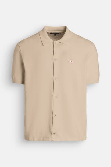 TOMMY HILFIGER Strick-Hemd beige
