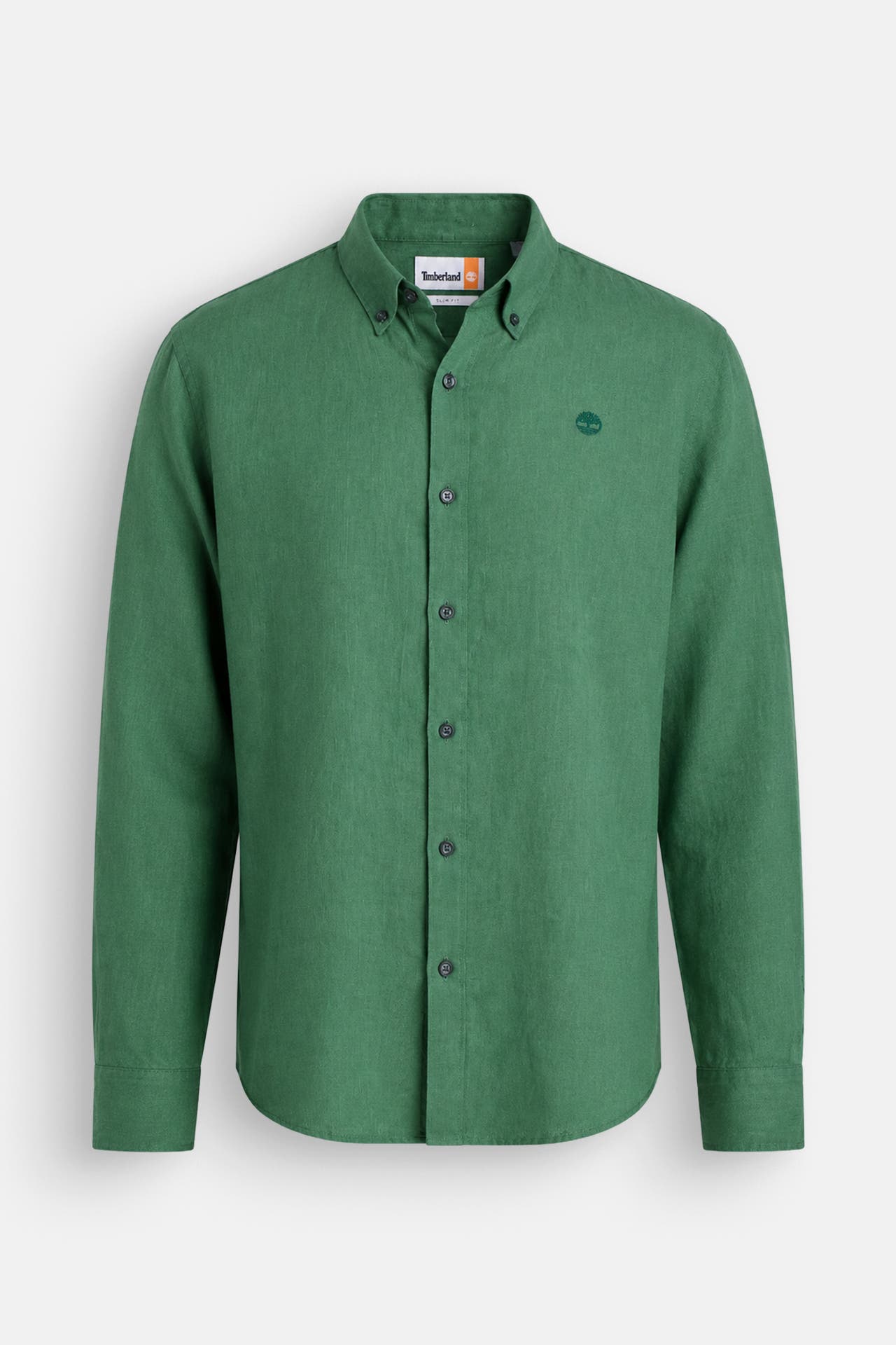TIMBERLAND Leinen-Hemd dunkelgrün Slim Fit, Bild 1