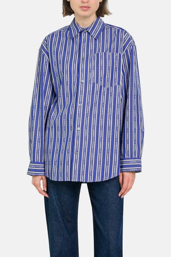 WOOD WOOD Casual-Bluse 'Maxine' gestreift