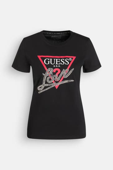 GUESS T-Shirt schwarz