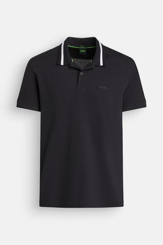 BOSS GREEN Polo-Shirt schwarz Regular Fit