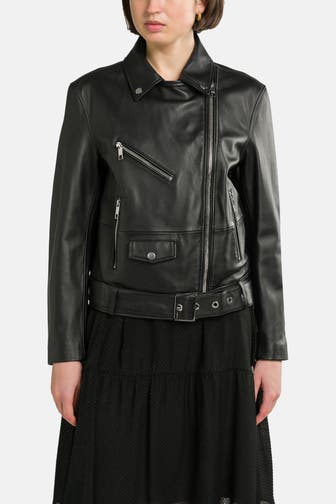 BOSS Lederjacke 'Safiyana' schwarz
