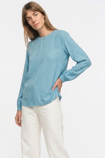 COMMA, Blusenshirt hellblau
