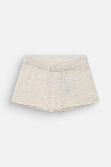 LIL' ATELIER Strick-Shorts 'Johanna' ecru