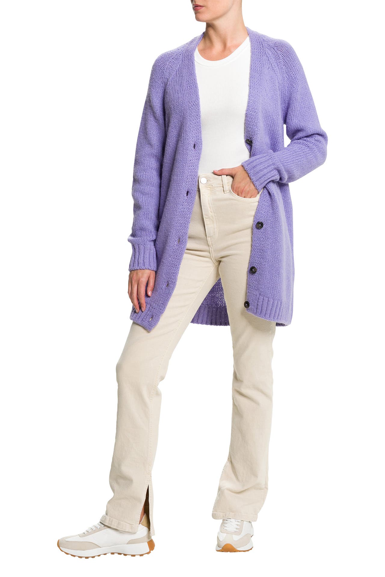 Closed strickjacke lila clearance