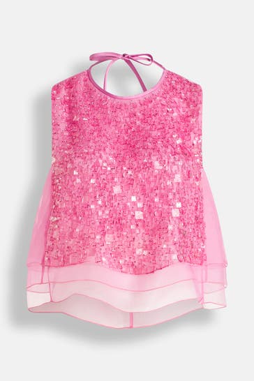 EMPORIO ARMANI Seidenblusentop pink