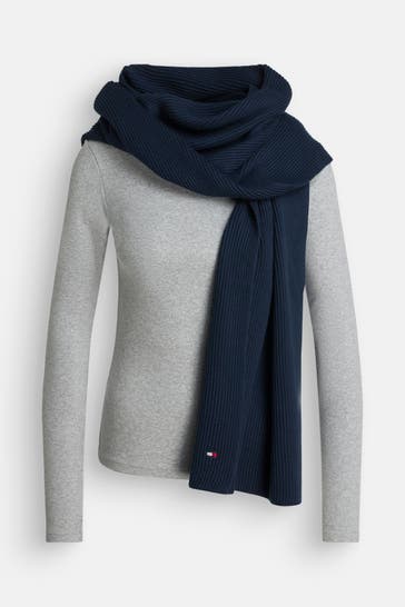 TOMMY HILFIGER Strickschal dunkelblau