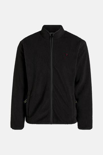 TED BAKER Teddyfleece-Jacke 'Jay' schwarz