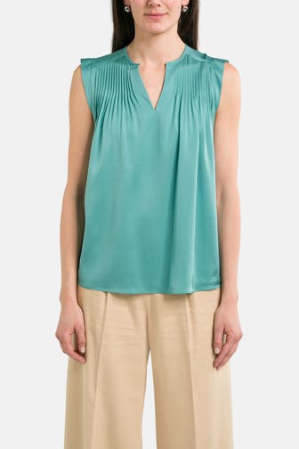 BOSS Seiden-Blusentop 'Binalli' meergrün