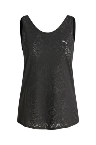 PUMA Top schwarz gemustert