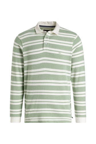 FYNCH-HATTON Langarm Polo-Shirt gestreift