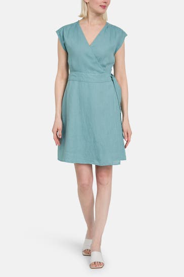 MARC O'POLO Leinenkleid meergrün