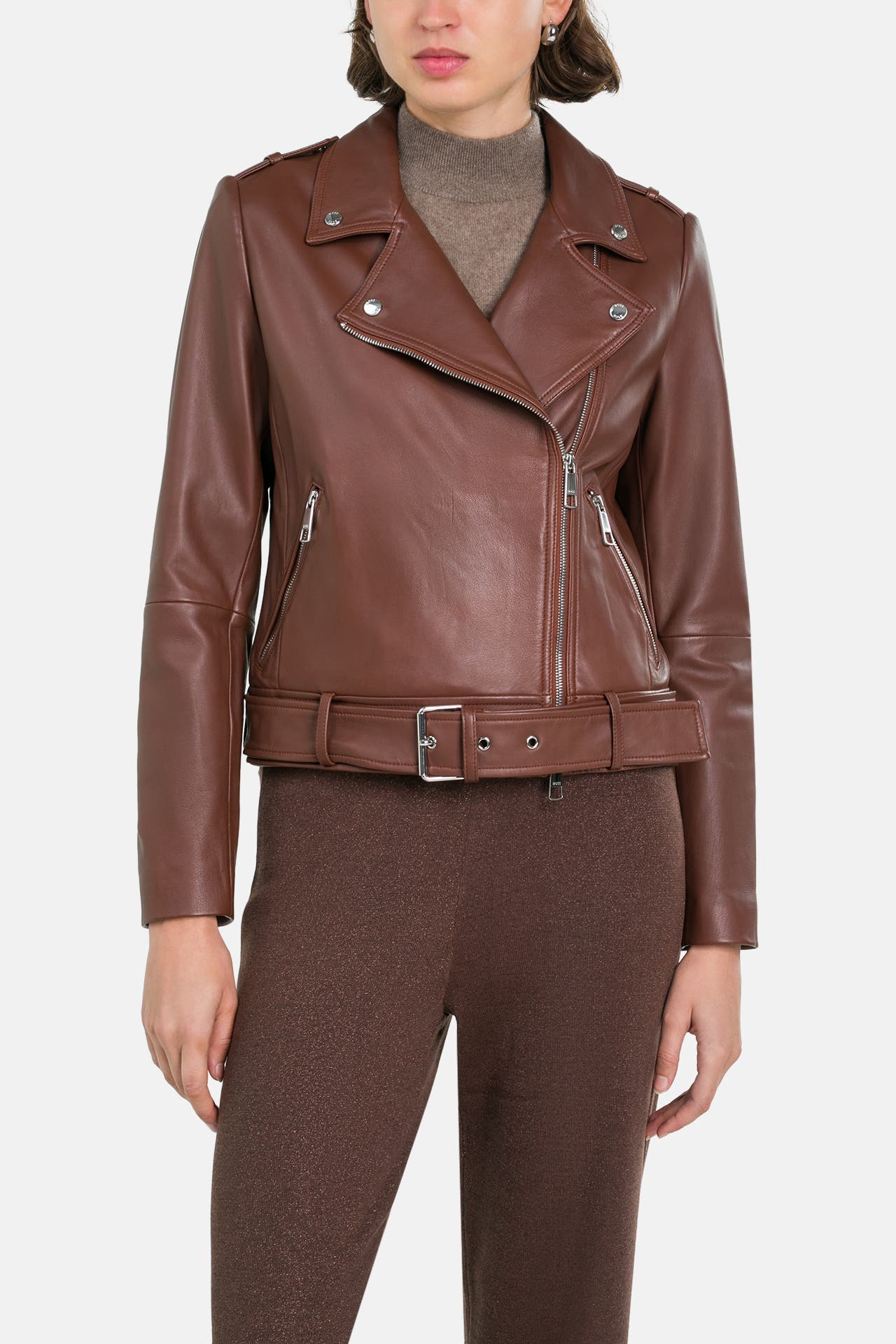 BOSS Lederjacke 'Sameli' rotbraun, Bild 1