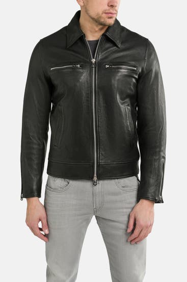 REPLAY - Lederjacke schwarz