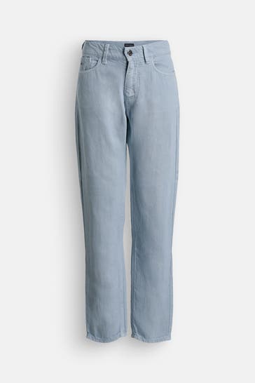 EMPORIO ARMANI Jeans taubenblau straight